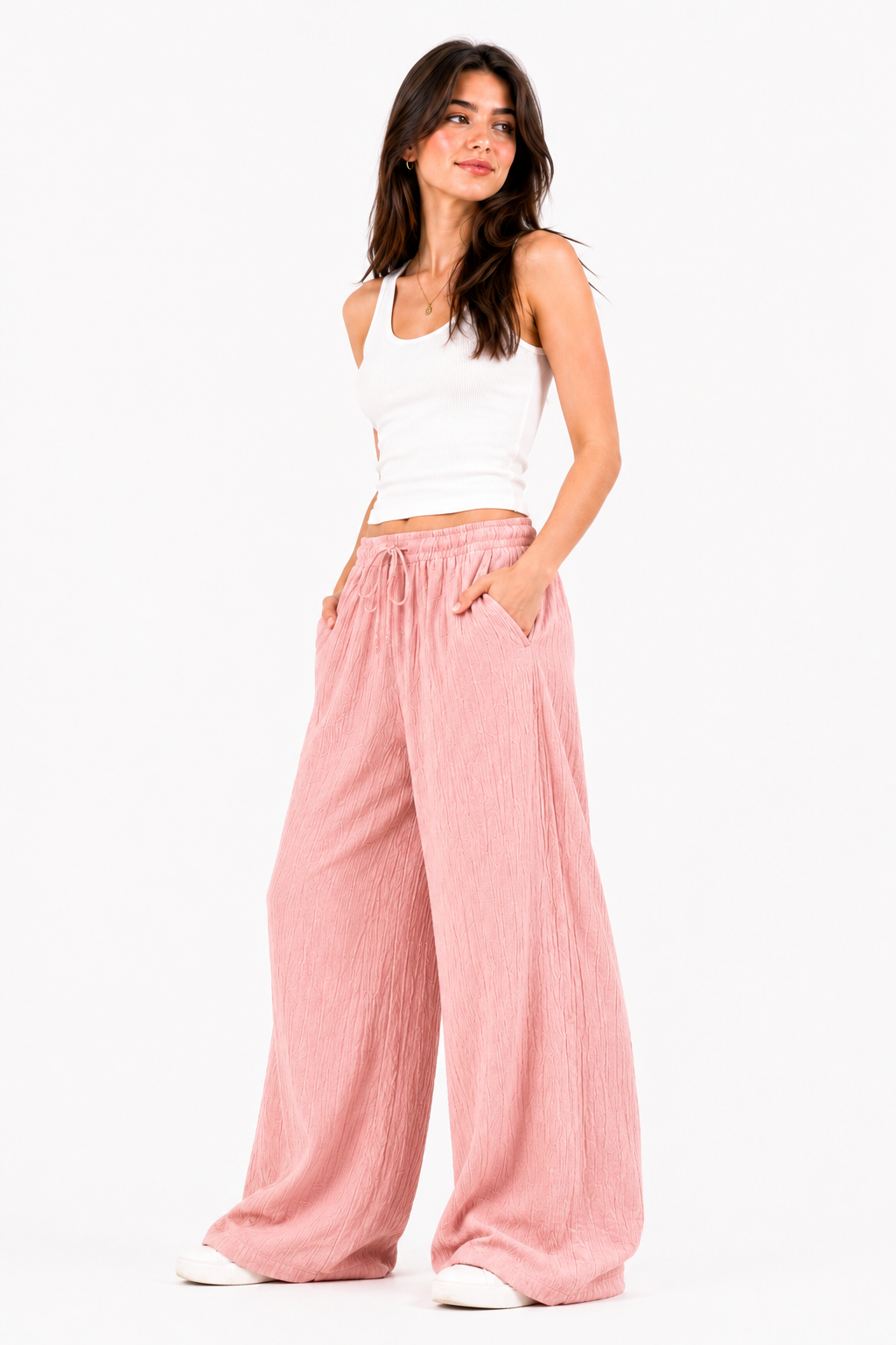 Breeze Summer Pants : Muted Blush Pink
