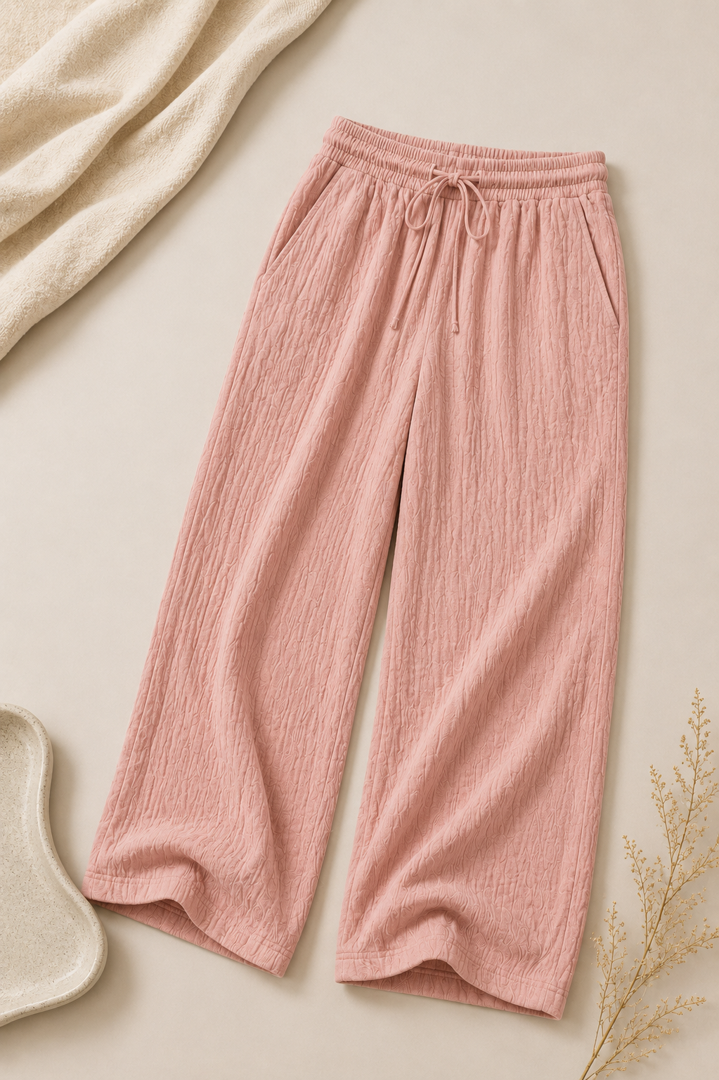 Breeze Summer Pants : Muted Blush Pink