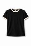 Rogue Muscle Ringer Tee | Black Off White