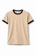 Rogue Muscle Ringer Tee | Warm Sand Beige - Black