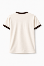 Rogue Muscle Ringer Tee | Off White Dark Brown