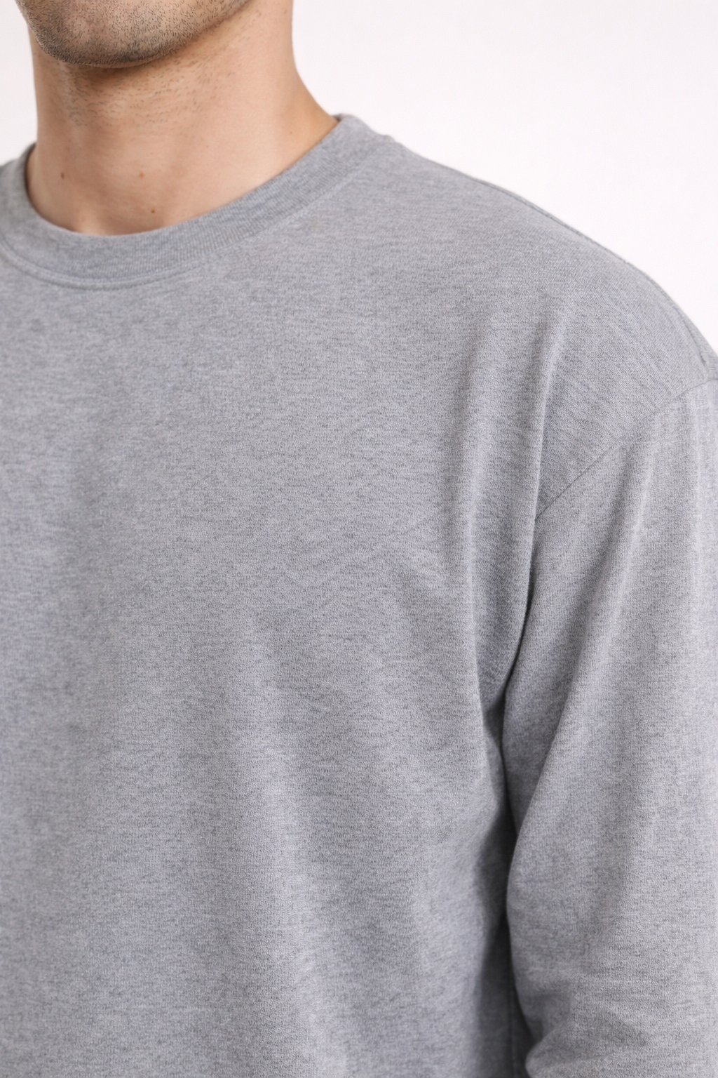 Grey Milenge Loose Fit Cropped T-Shirt