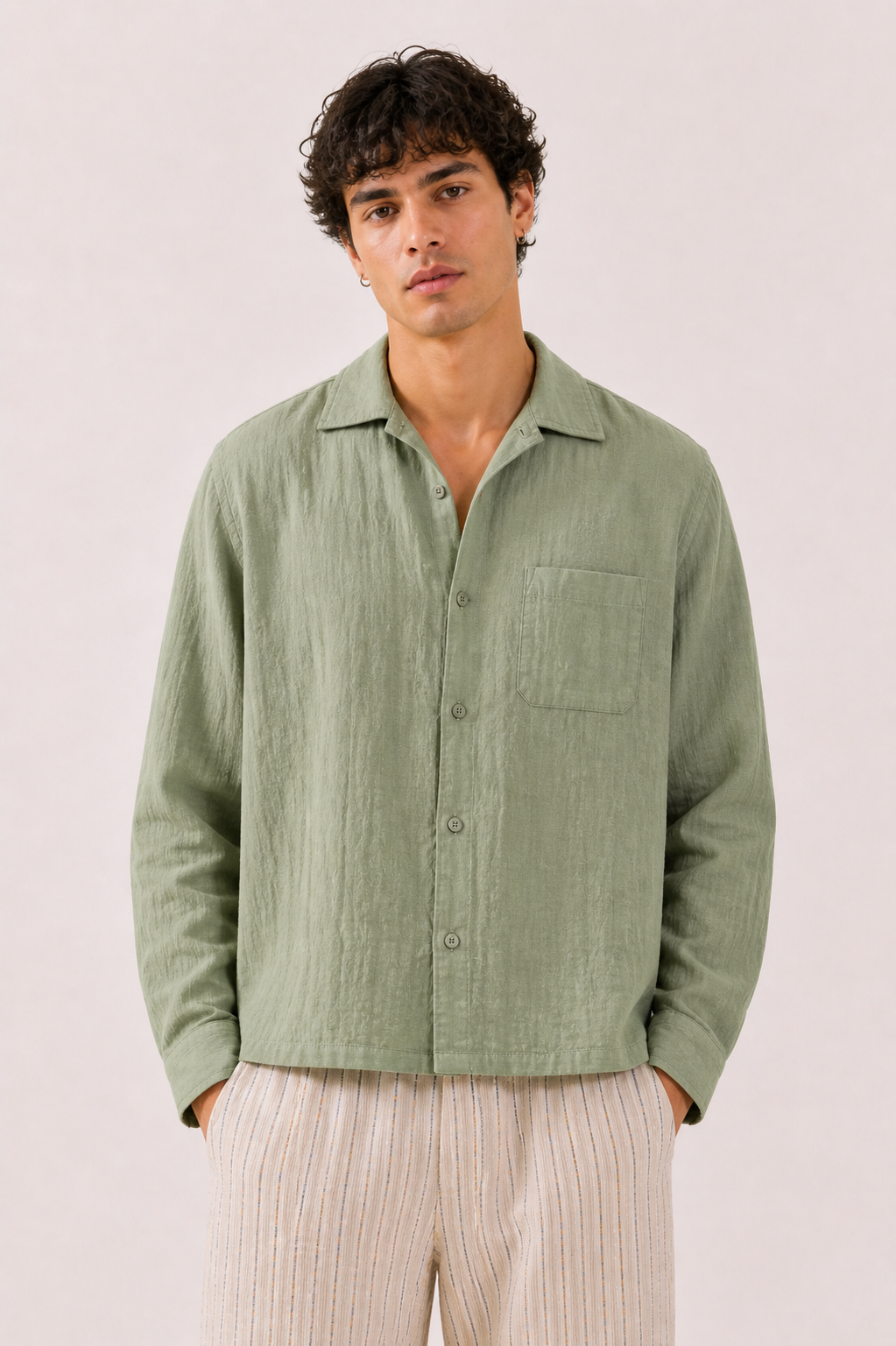 Breeze Summer Shirt : Pistachio Green