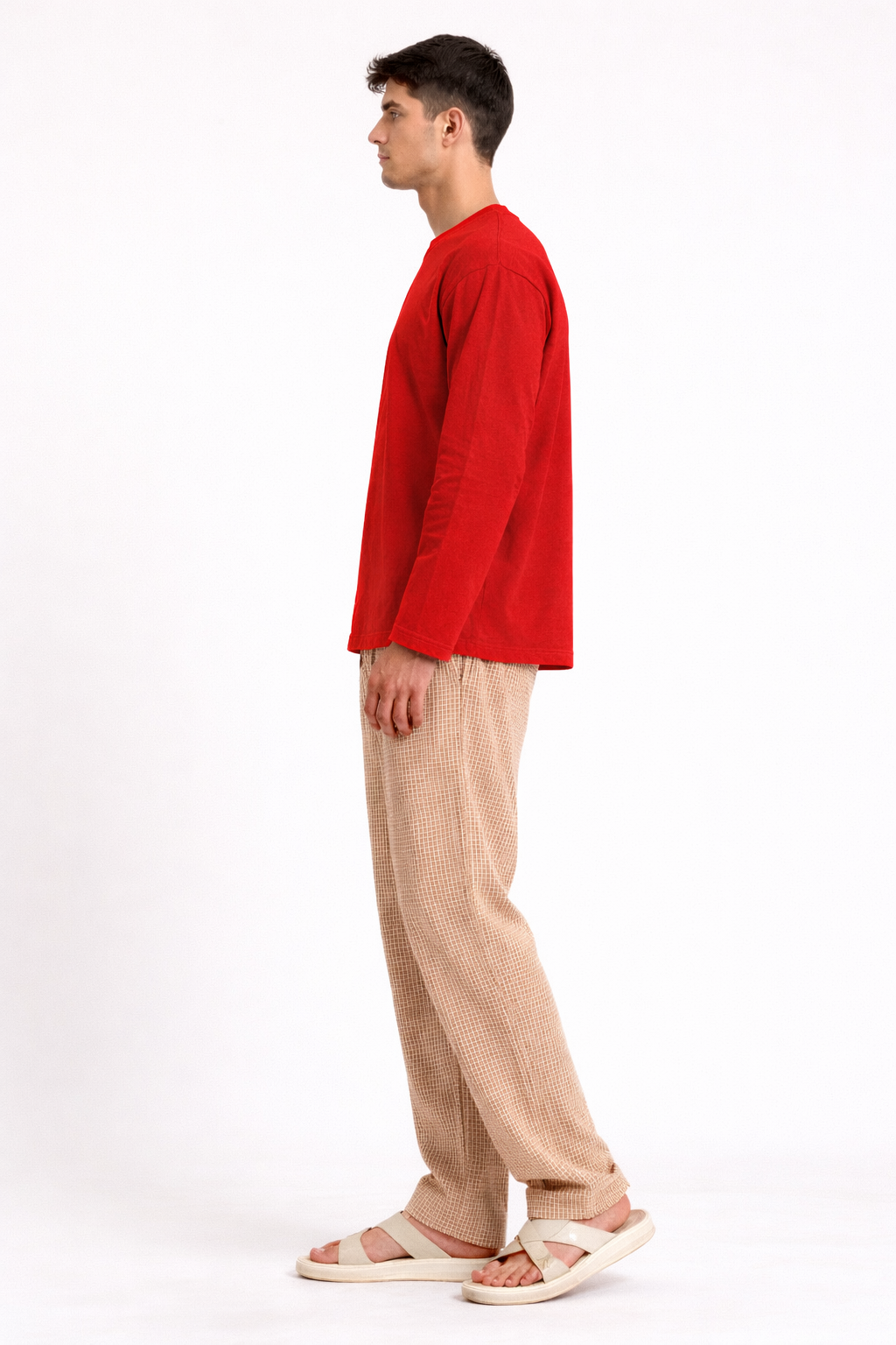 Blood Red Loose Fit Cropped T-Shirt