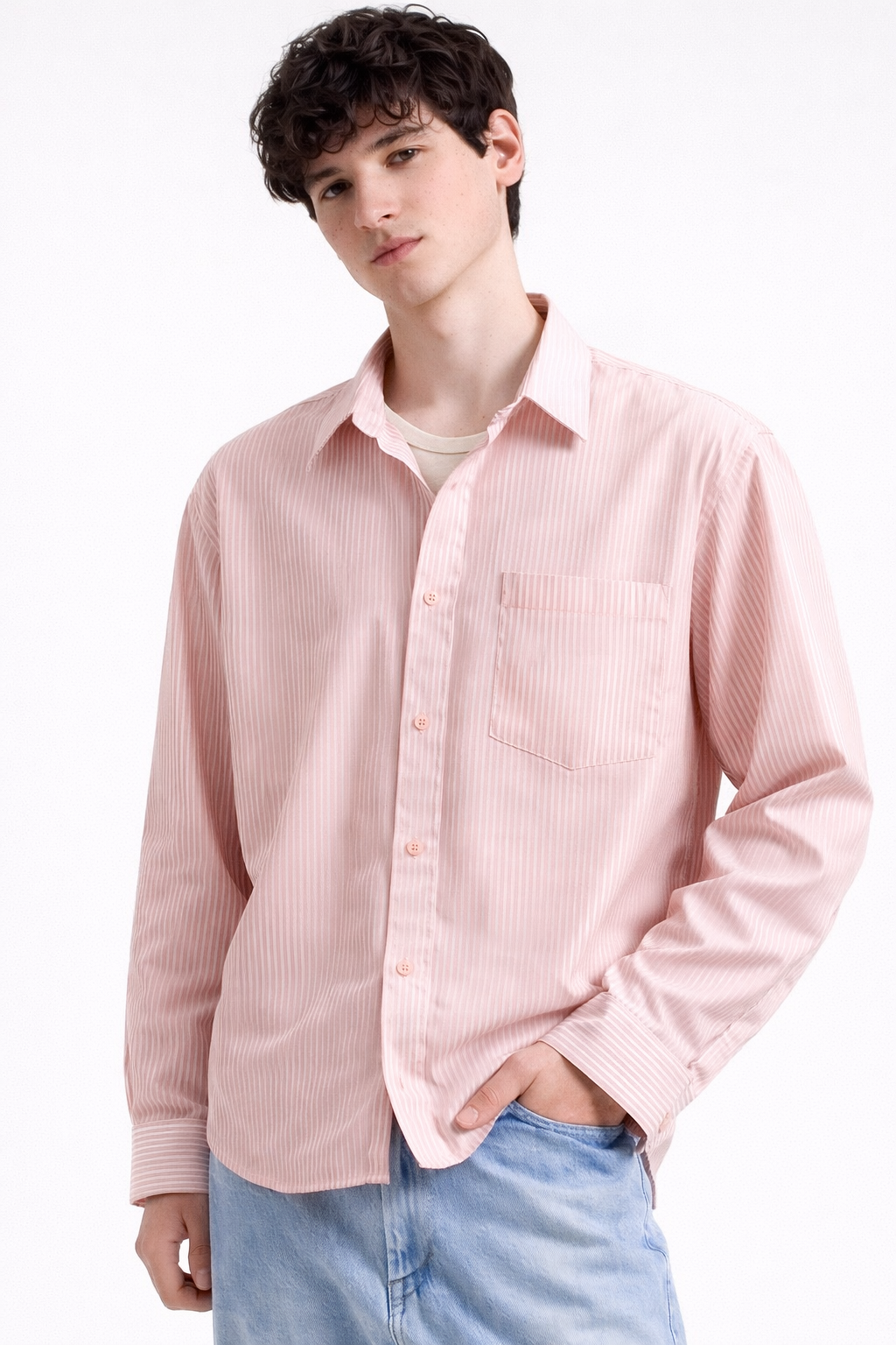 Petal Pink Stripe Shirt