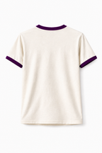 Rogue Muscle Ringer Tee | Off White Dark Purple