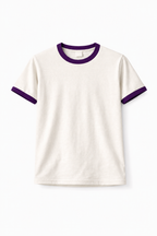 Rogue Muscle Ringer Tee | Off White Dark Purple