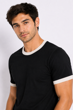Rogue Muscle Ringer Tee | Black Off White