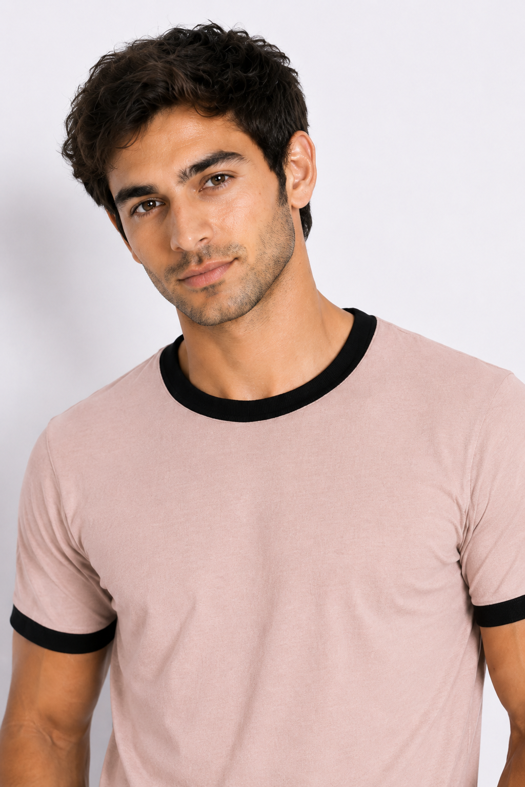 Rogue Muscle Ringer Tee | Peach Black