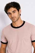 Rogue Muscle Ringer Tee | Peach Black