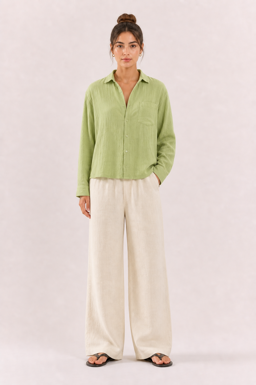 Breeze Summer Shirt : Sage Green