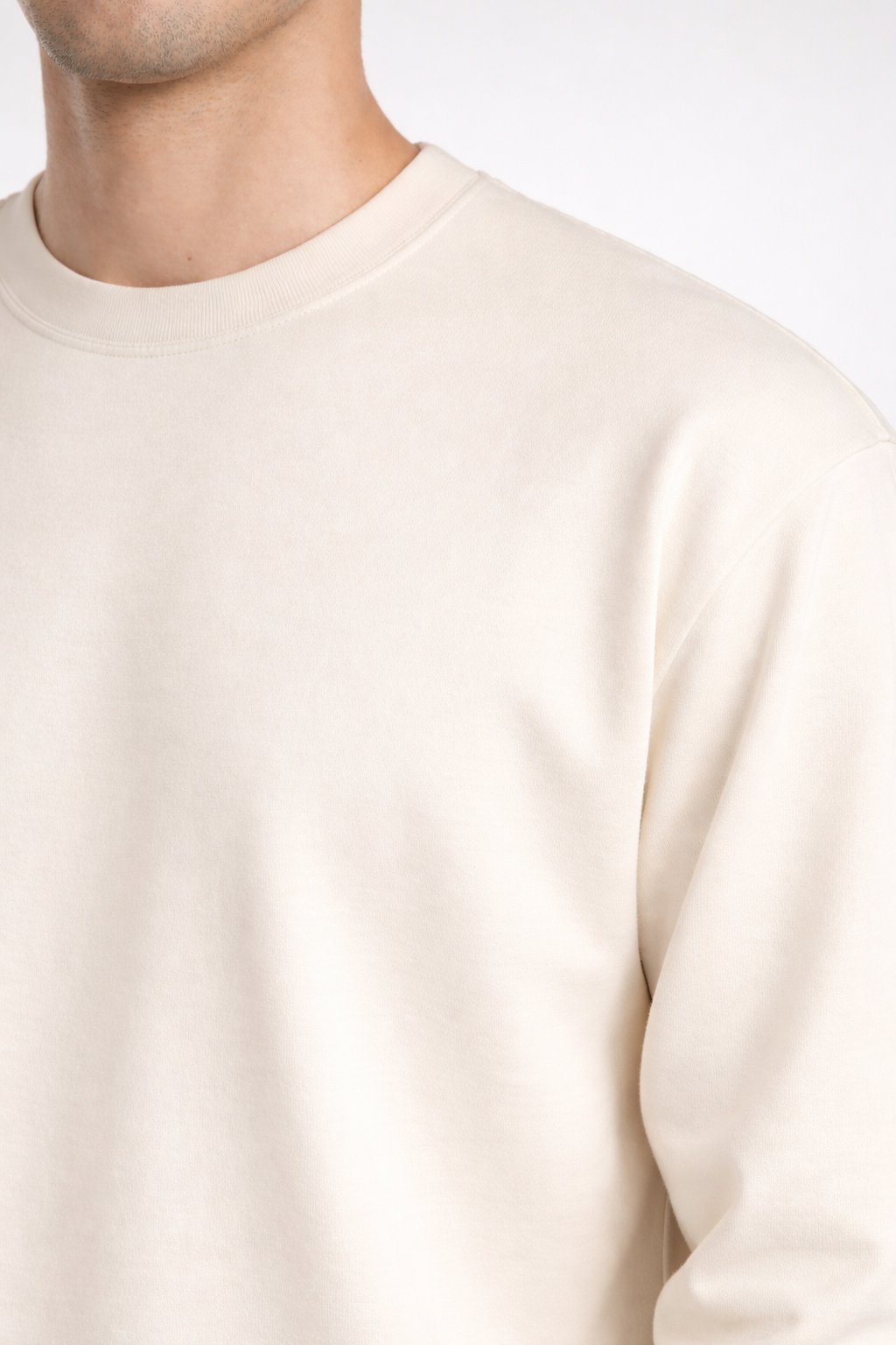 Cream Loose Fit Cropped T-Shirt