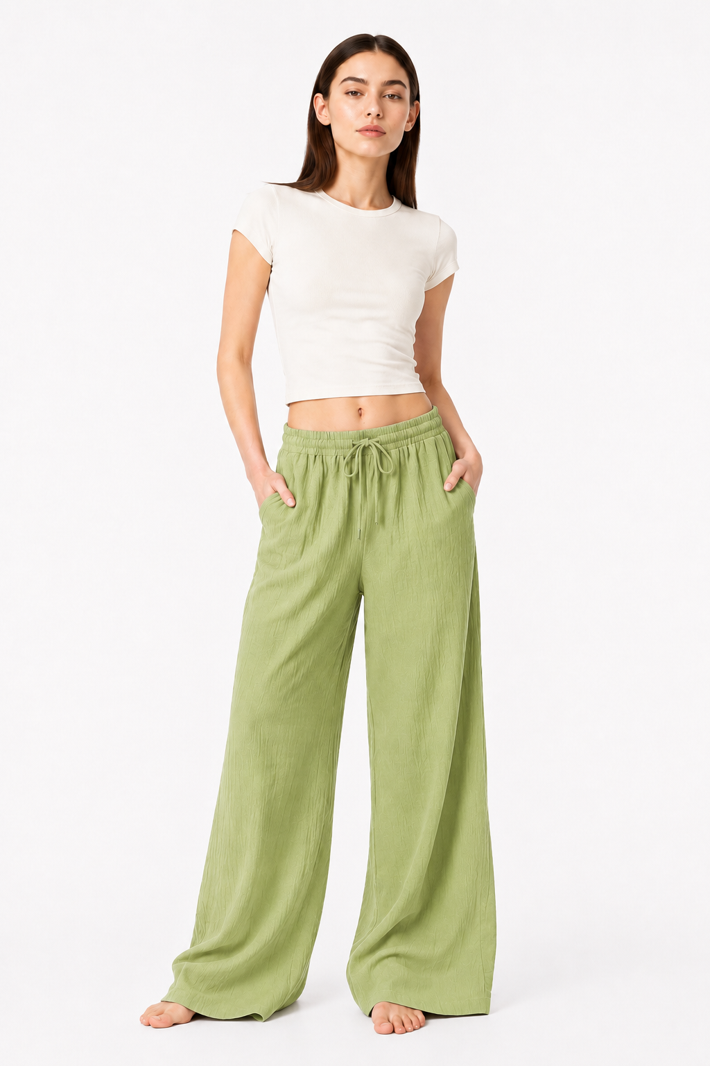 Breeze Summer Pants : Sage Green