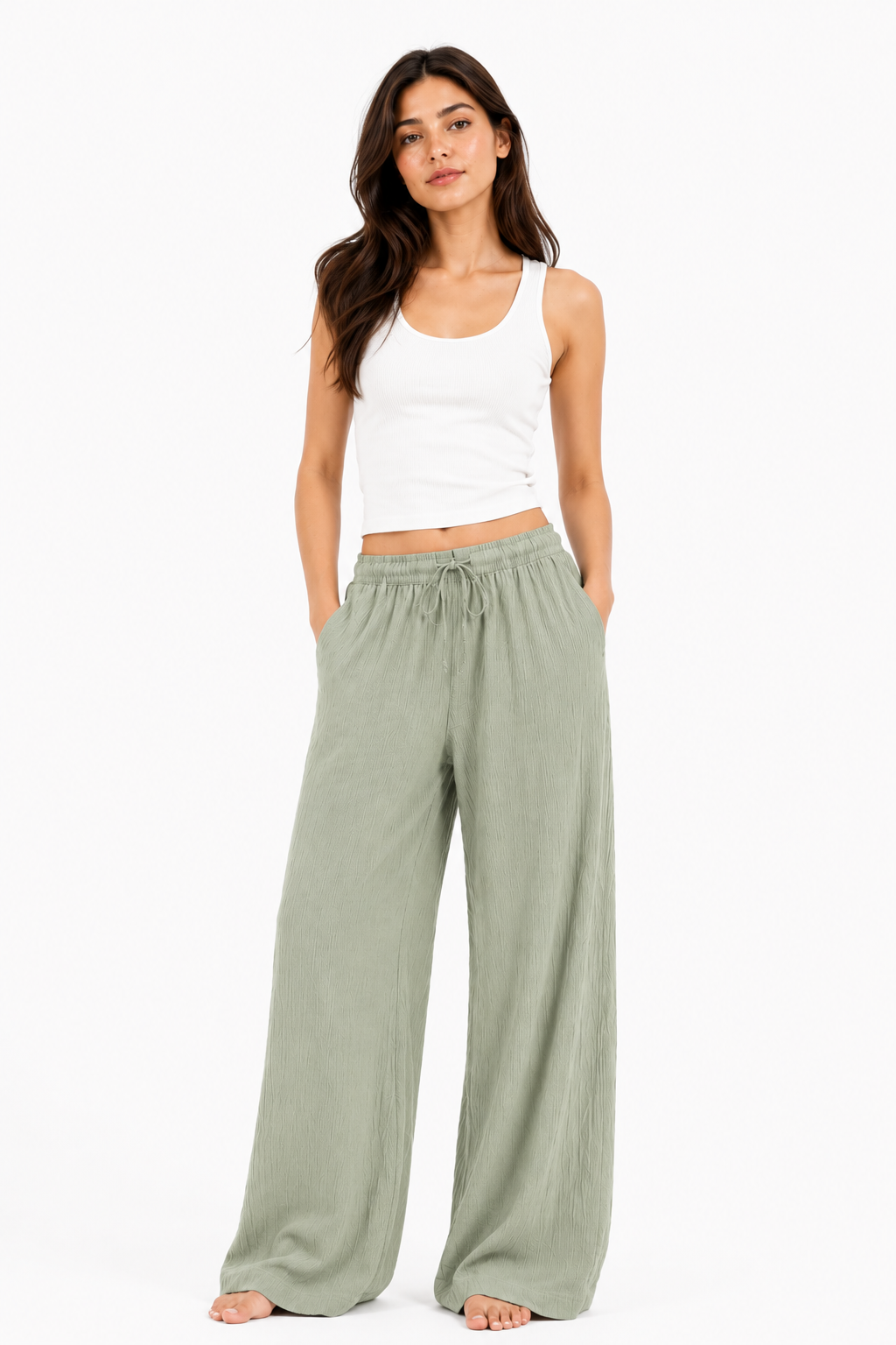 Breeze Summer Pants : Pistachio Green