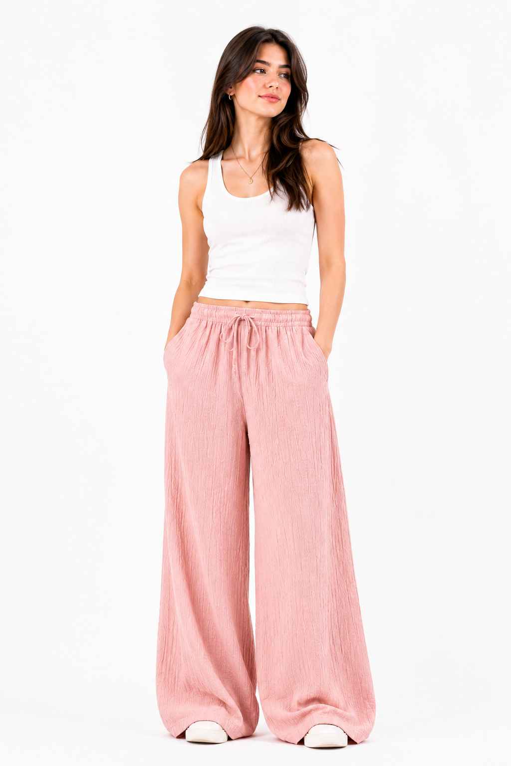 Breeze Summer Pants : Muted Blush Pink