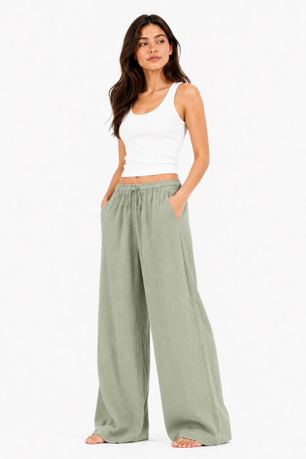 Breeze Summer Pants : Pistachio Green