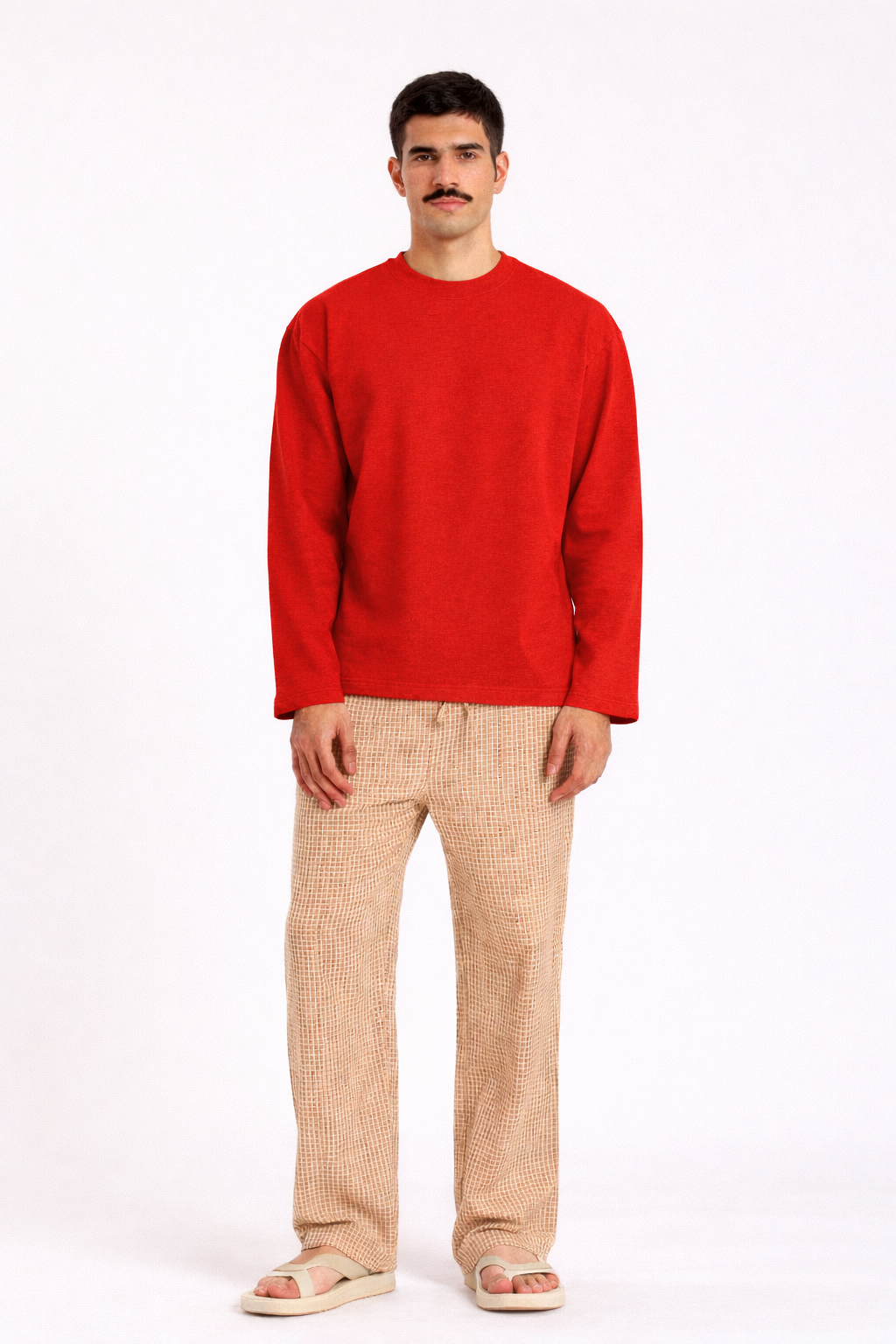 Blood Red Loose Fit Cropped T-Shirt