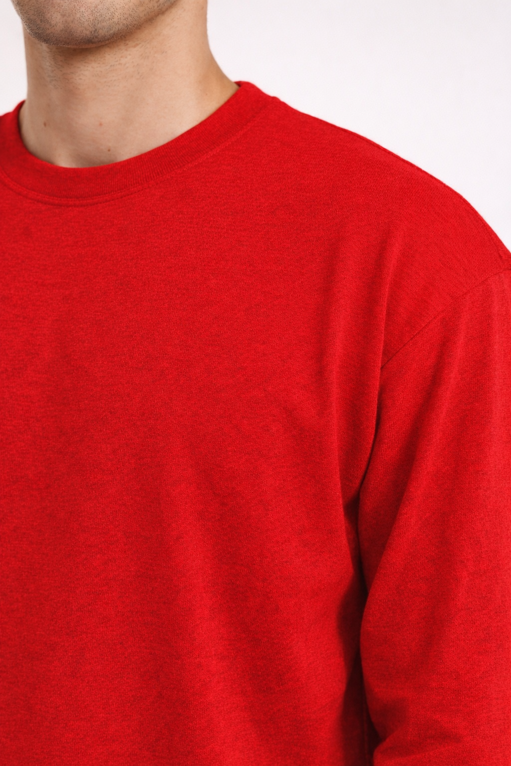 Blood Red Loose Fit Cropped T-Shirt