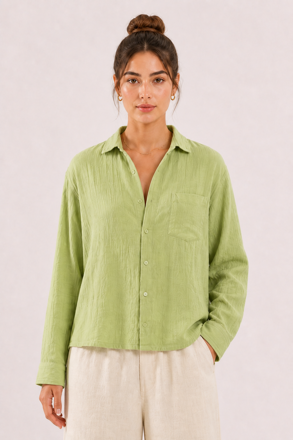 Breeze Summer Shirt : Sage Green