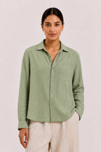 Breeze Summer Shirt : Pistachio Green