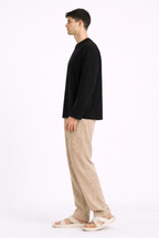 Black Loose Fit Cropped T-Shirt