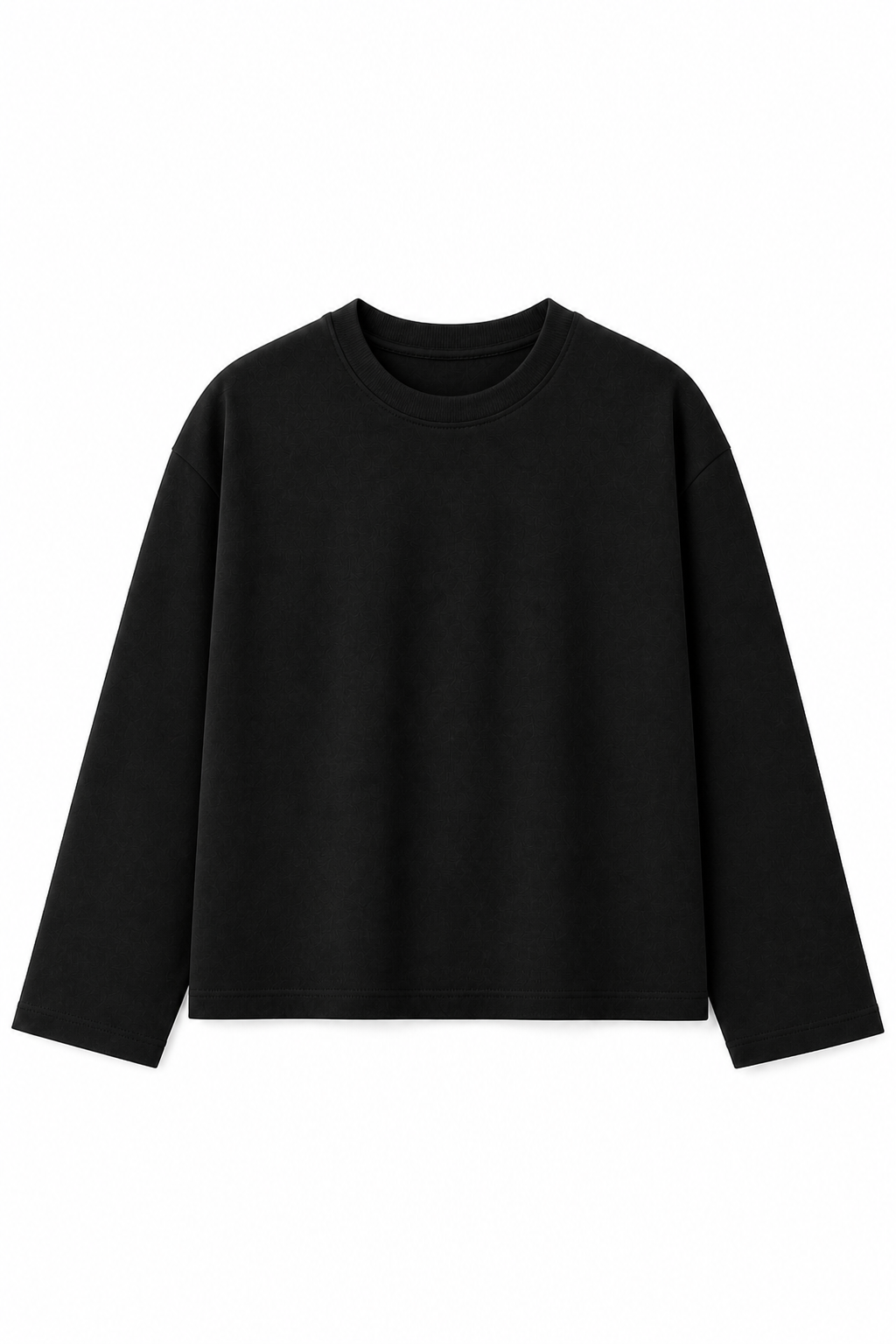 Black Loose Fit Cropped T-Shirt