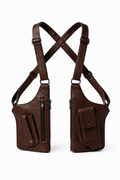 brown leather bag
