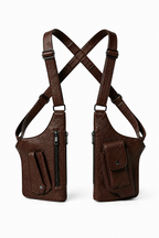 brown leather bag