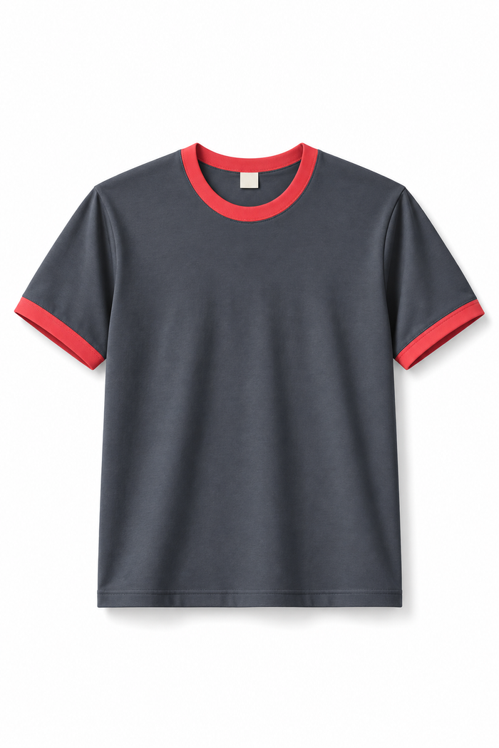 Rogue Muscle Ringer Tee | Charcoal Grey Red