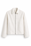 Ivory Breeze Zip Linen Jacket