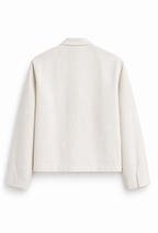 Ivory Breeze Zip Linen Jacket