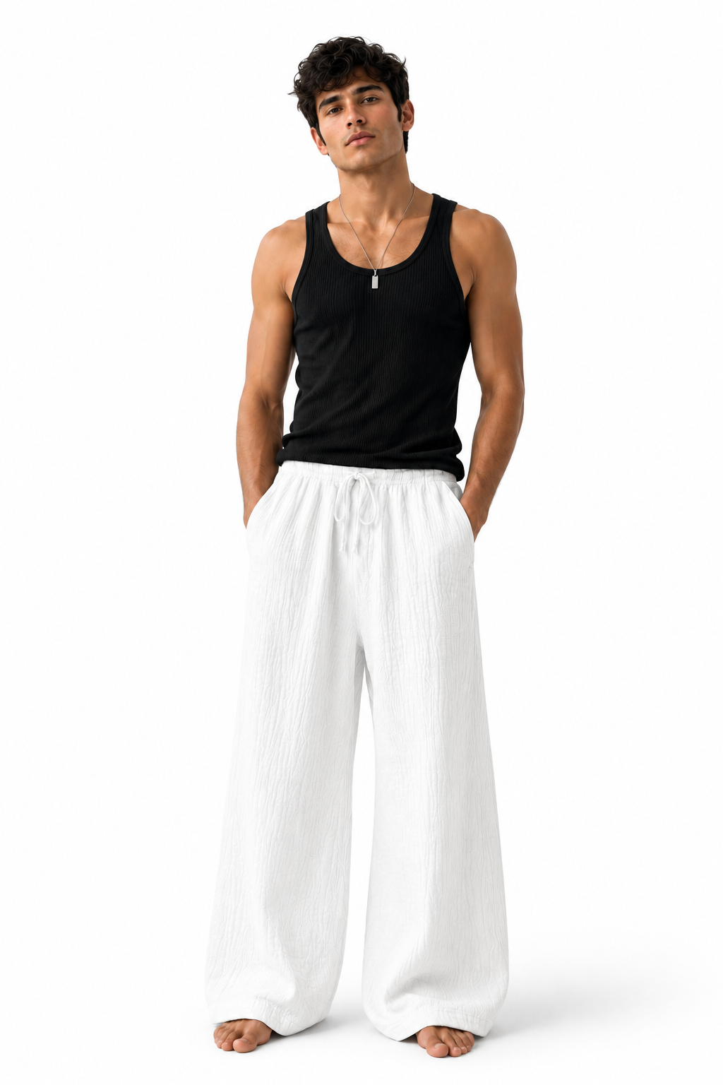 Breeze Summer Pants : White