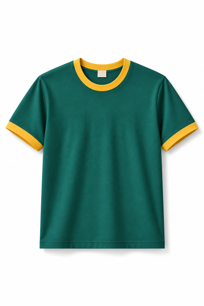 Rogue Muscle Ringer Tee | Teal Green Mustard Yellow