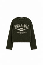 Vintage Rugged Waffle Tee | Military Green