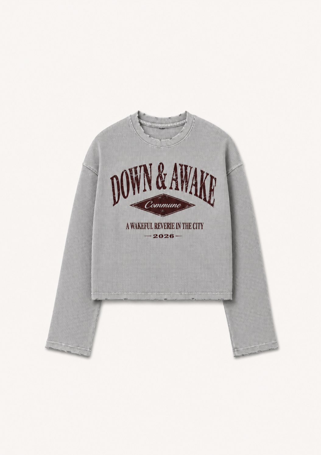 Vintage Rugged Waffle Tee | Sand Beige