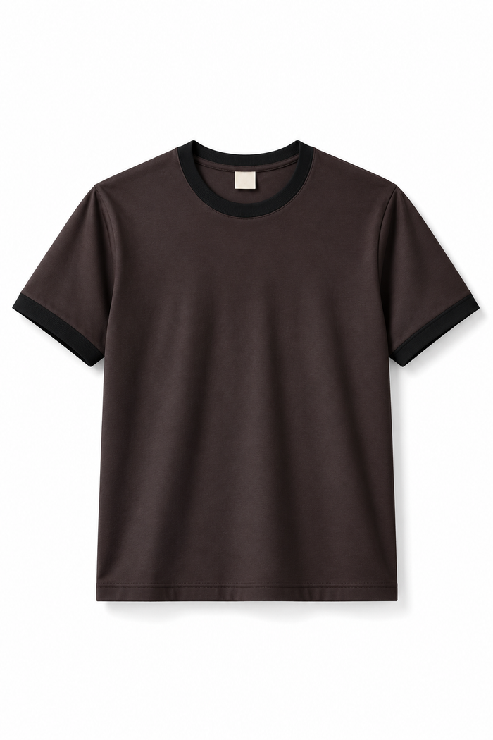 Rogue Muscle Ringer Tee | Chocolate Brown Black