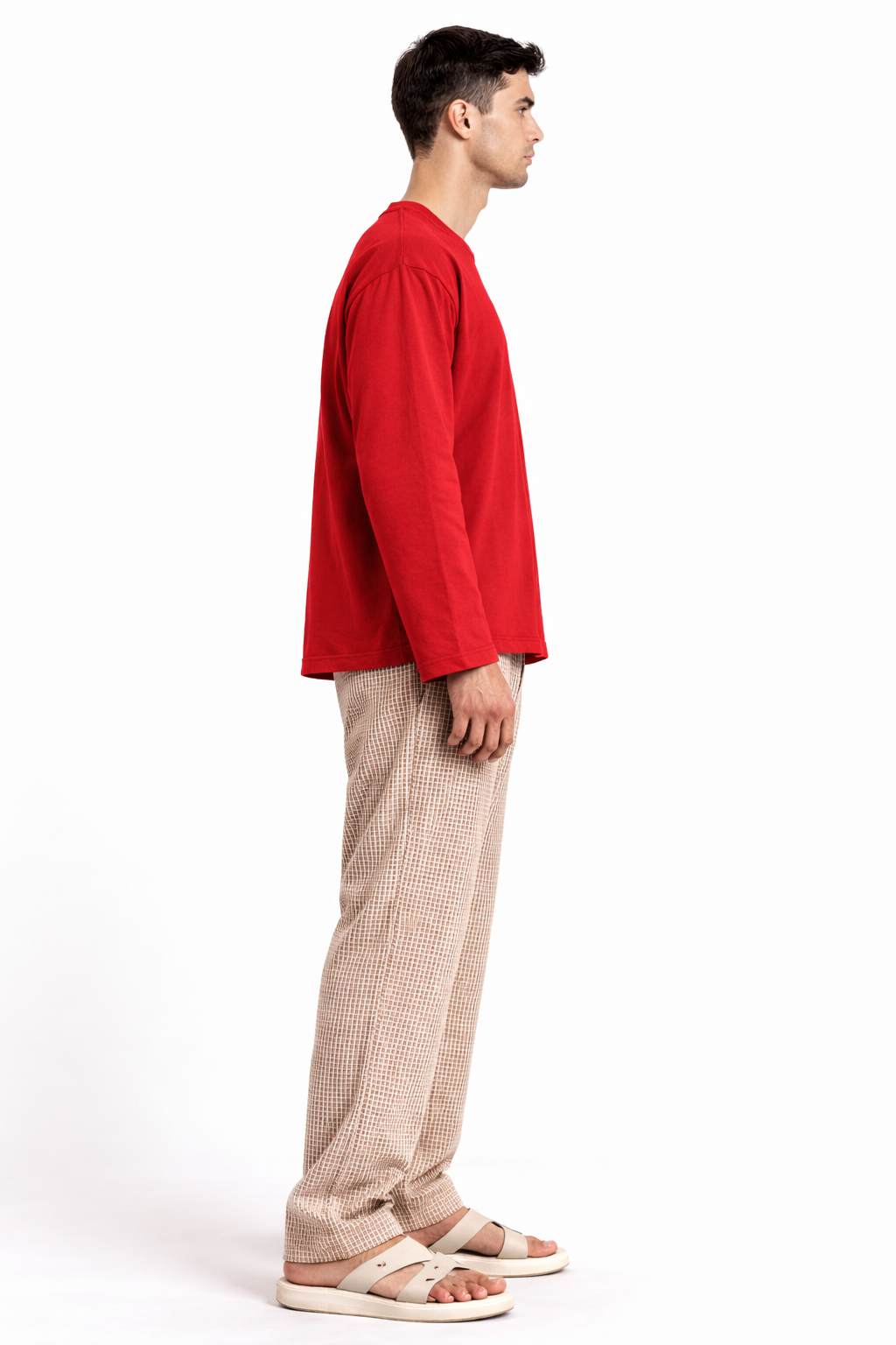 Blood Red Loose Fit Cropped T-Shirt