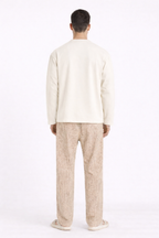 Cream Loose Fit Cropped T-Shirt