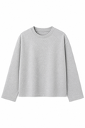 Grey Milenge Loose Fit Cropped T-Shirt