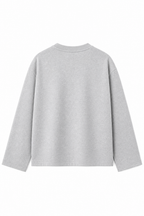 Grey Milenge Loose Fit Cropped T-Shirt