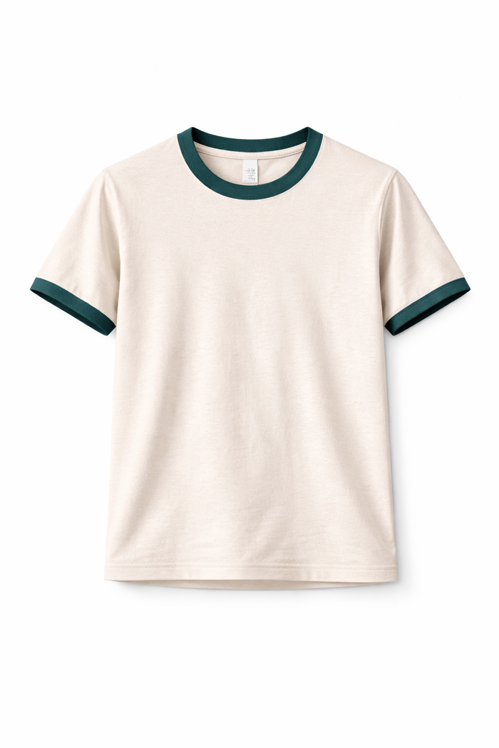 Rogue Muscle Ringer Tee | Off White Teal Green