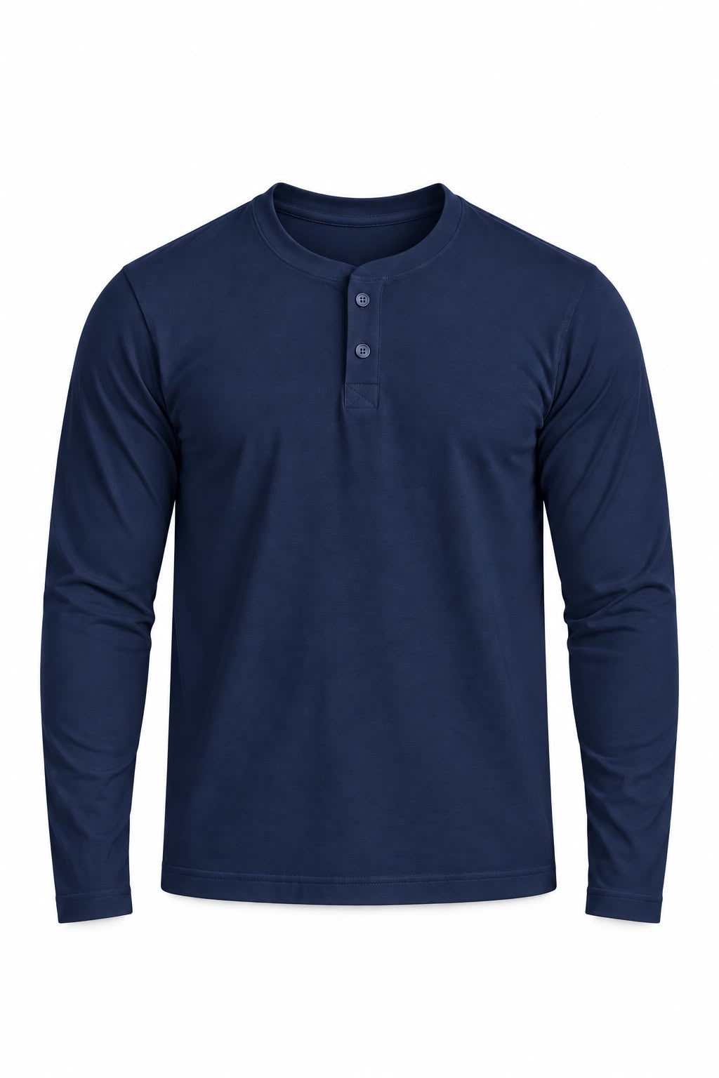 Henley Muscle Crop Tee | Navy