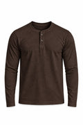 Henley Muscle Crop Tee | Coco Brown