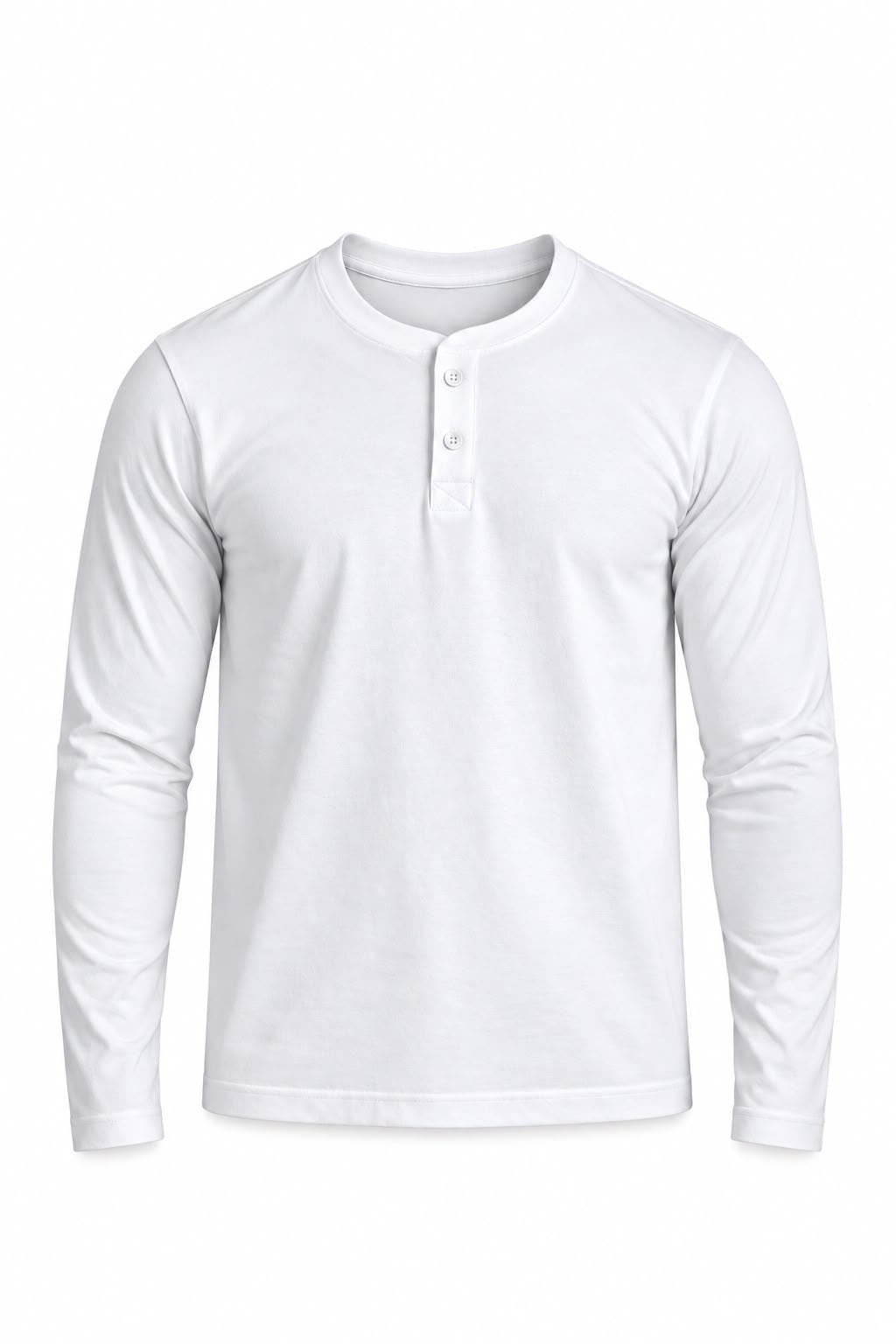 Henley Muscle Crop Tee | White