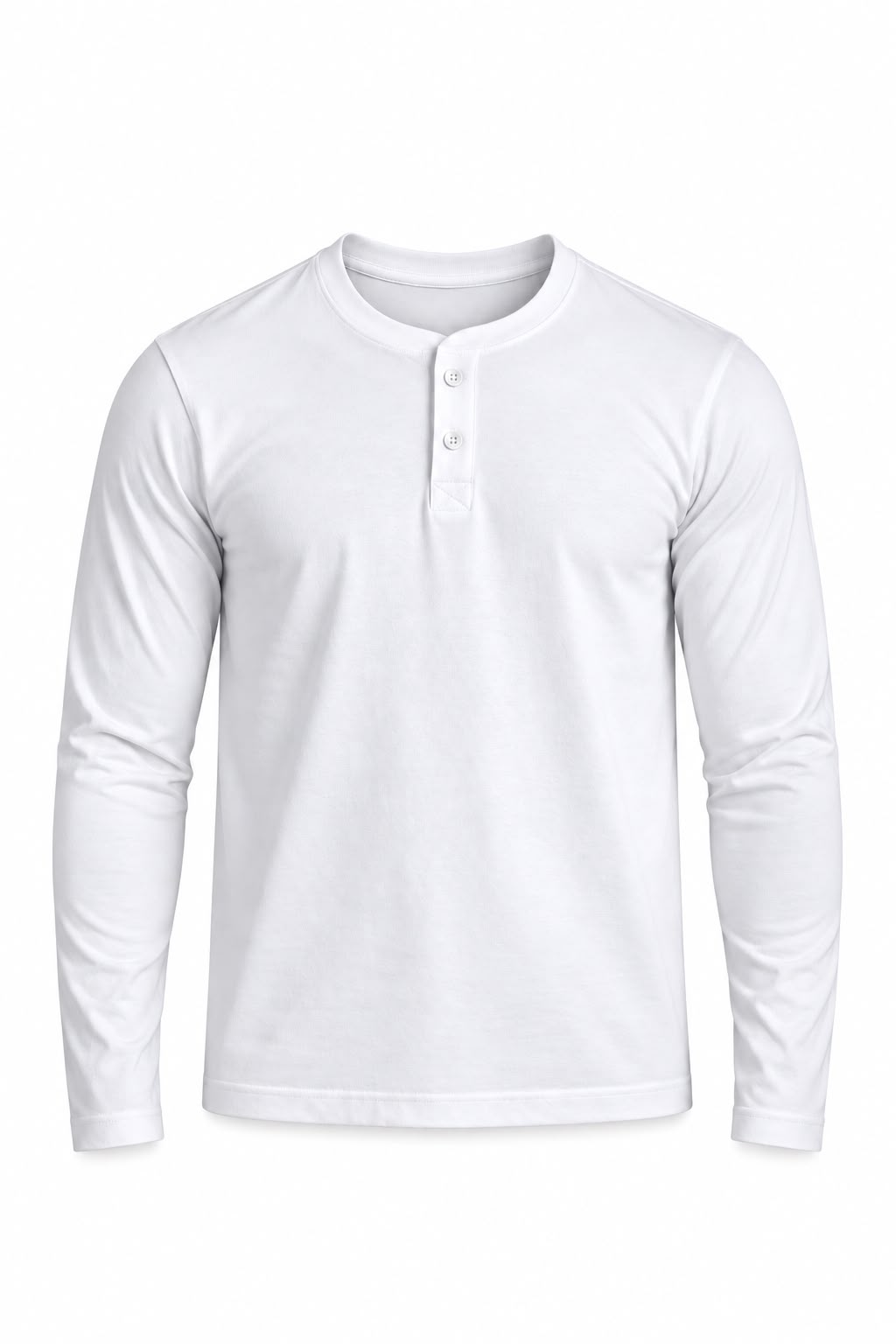 Henley Muscle Crop Tee | White