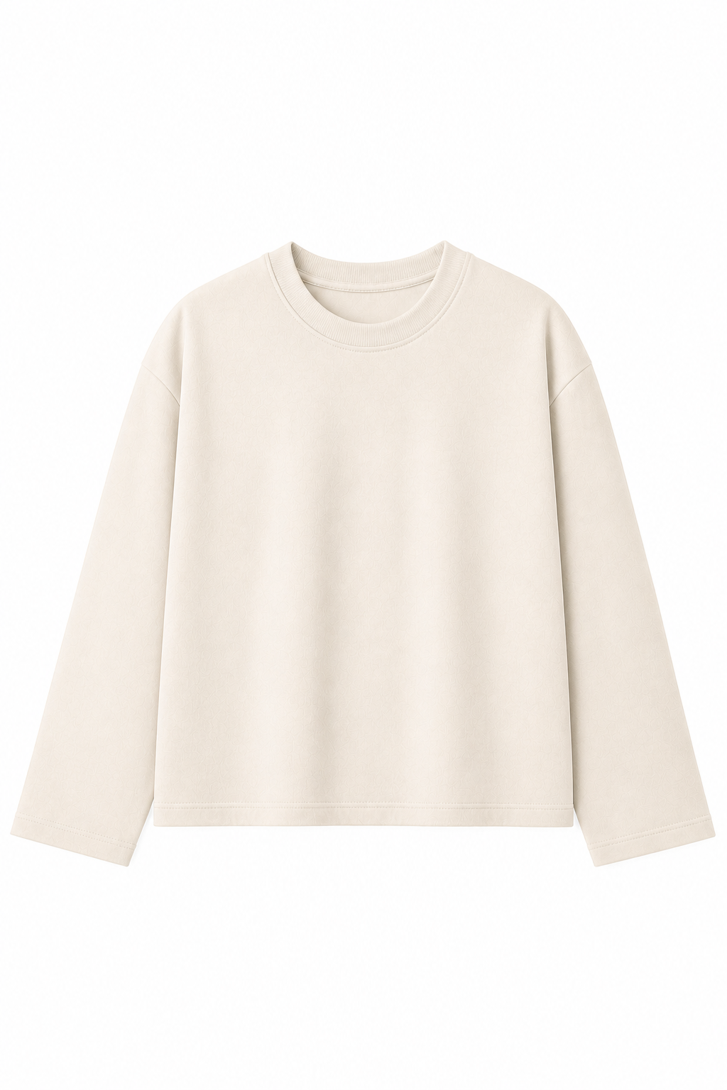 Cream Loose Fit Cropped T-Shirt