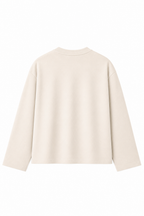 Cream Loose Fit Cropped T-Shirt