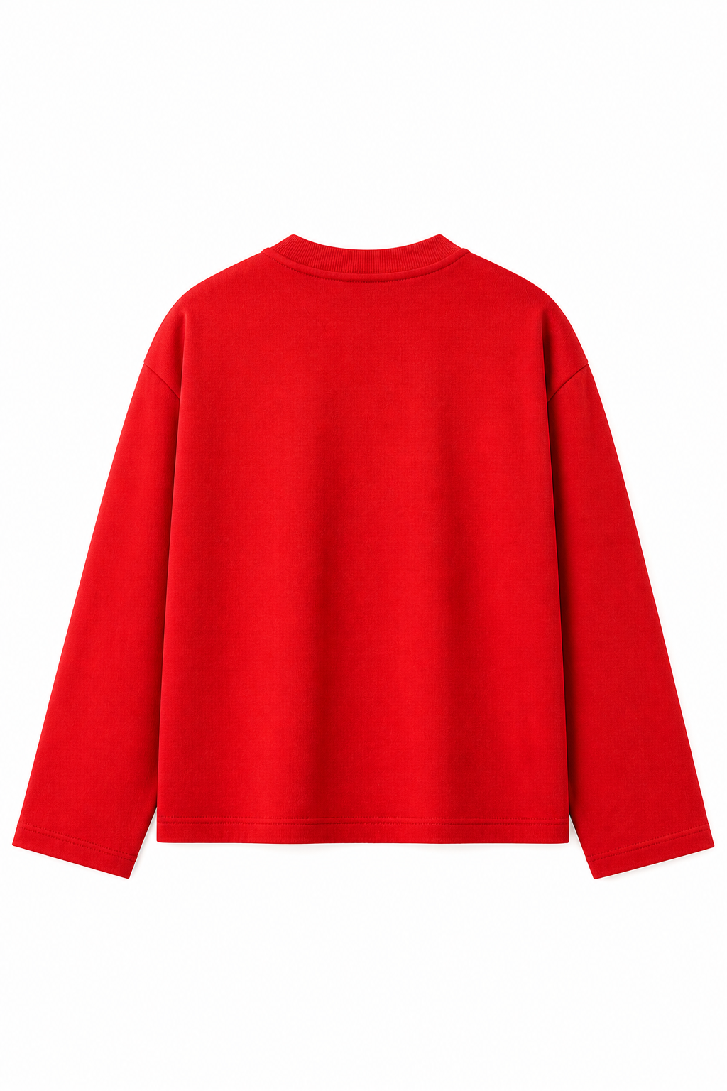 Blood Red Loose Fit Cropped T-Shirt