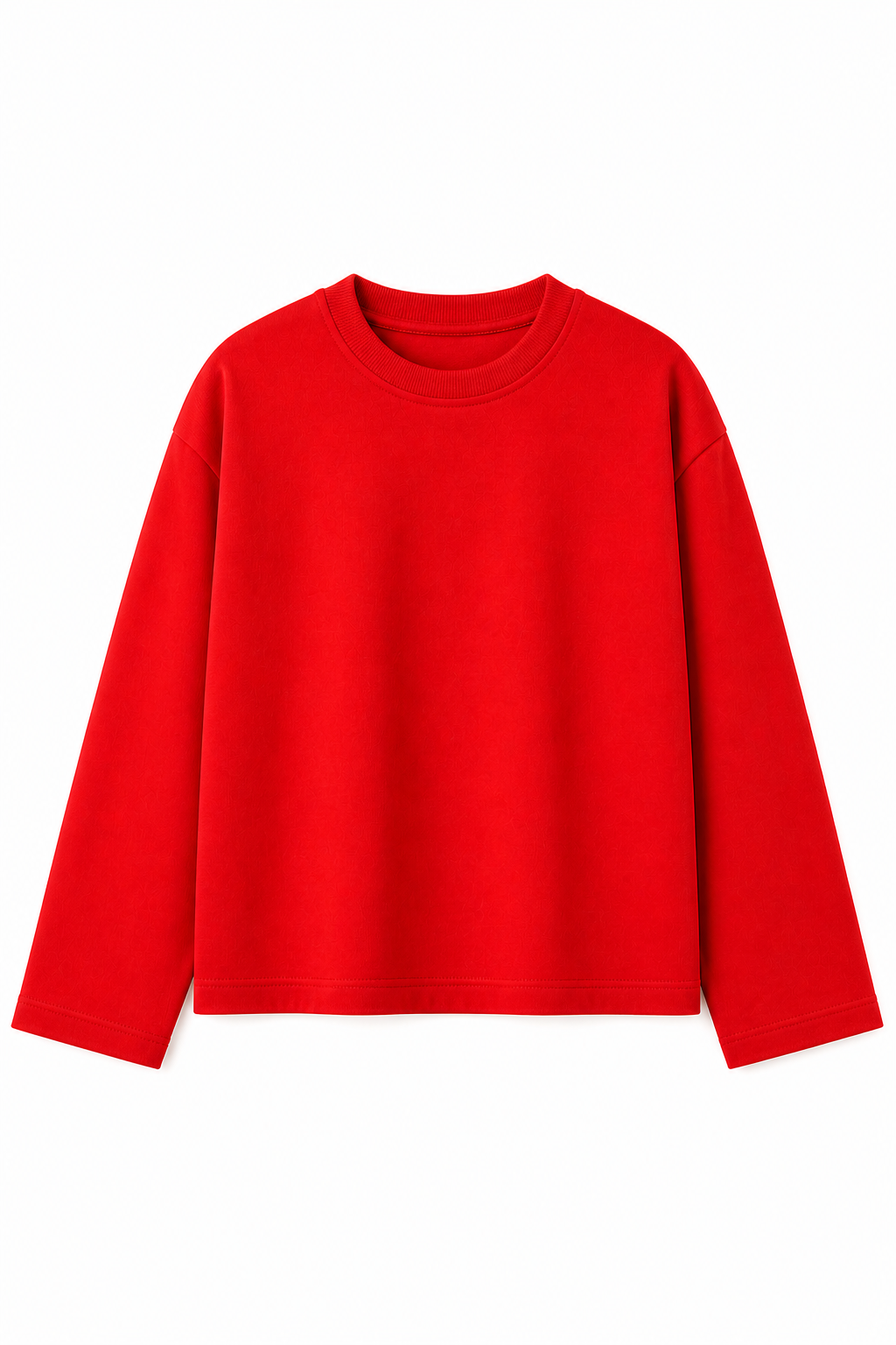 Blood Red Loose Fit Cropped T-Shirt