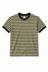 Stripe Ringer Tee | Olive Navy